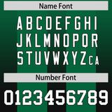 Custom Kelly Green Black Vertical Width Stripe Gradient Fashion Personalized Team Football Jersey