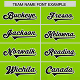 Custom Neon Green Black Vertical Width Stripe Gradient Fashion Personalized Team Football Jersey