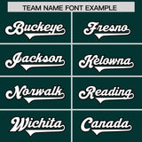 Custom Midnight Green Black Vertical Width Stripe Gradient Fashion Personalized Team Football Jersey