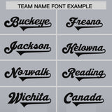 Custom Gray Black Vertical Width Stripe Gradient Fashion Personalized Team Football Jersey