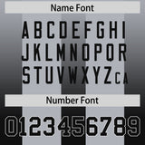 Custom Gray Black Vertical Width Stripe Gradient Fashion Personalized Team Football Jersey