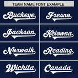 Custom Navy Royal Vertical Width Stripe Gradient Fashion Personalized Team Football Jersey