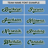 Custom Powder Blue Green Vertical Width Stripe Gradient Fashion Personalized Team Football Jersey