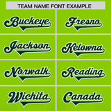 Custom Neon Green Green Vertical Width Stripe Gradient Fashion Personalized Team Football Jersey