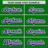 Custom Kelly Green Purple Vertical Width Stripe Gradient Fashion Personalized Team Football Jersey