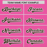 Custom Pink Brown Vertical Width Stripe Gradient Fashion Personalized Team Football Jersey