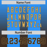 Custom Light Blue Brown Vertical Width Stripe Gradient Fashion Personalized Team Football Jersey
