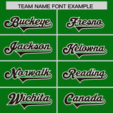 Custom Kelly Green Brown Vertical Width Stripe Gradient Fashion Personalized Team Football Jersey