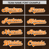 Custom Brown Orange Vertical Width Stripe Gradient Fashion Personalized Team Football Jersey