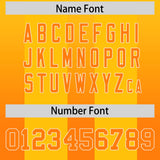 Custom Yellow Orange Vertical Width Stripe Gradient Fashion Personalized Team Football Jersey