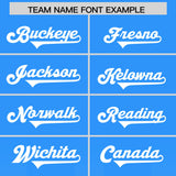 Custom Light Blue Gray Vertical Width Stripe Gradient Fashion Personalized Team Football Jersey