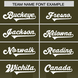 Custom Olive White Vertical Width Stripe Gradient Fashion Personalized Team Football Jersey