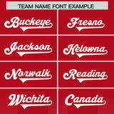 Custom Red White Vertical Width Stripe Gradient Fashion Personalized Team Football Jersey