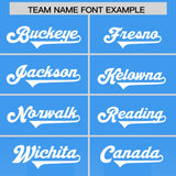Custom Light Blue White Vertical Width Stripe Gradient Fashion Personalized Team Football Jersey