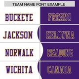 Custom Purple White Split Fashion Mesh Authentic Football Jersey