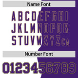 Custom Purple White Split Fashion Mesh Authentic Football Jersey