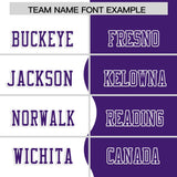 Custom Purple White Split Fashion Mesh Authentic Football Jersey