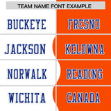 Custom Orange White Split Fashion Mesh Authentic Football Jersey