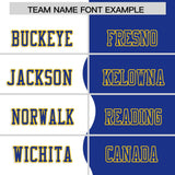 Custom Royal White Split Fashion Mesh Authentic Football Jersey