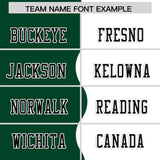 Custom White Green Split Fashion Mesh Authentic Football Jersey