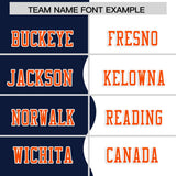 Custom White Navy Split Fashion Mesh Authentic Football Jersey