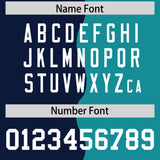 Custom Aqua Navy Split Fashion Mesh Authentic Football Jersey