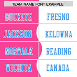 Custom White Pink Split Fashion Mesh Authentic Football Jersey