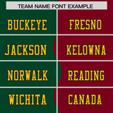 Custom Crimson Green Split Fashion Mesh Authentic Football Jersey