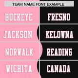 Custom Black Light Pink Split Fashion Mesh Authentic Football Jersey