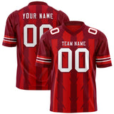 Custom Red Crimson Personalized Razr Stripe Graffiti Pattern Authentic Football Jersey