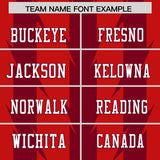 Custom Red Crimson Personalized Razr Stripe Graffiti Pattern Authentic Football Jersey