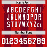Custom Red Crimson Personalized Razr Stripe Graffiti Pattern Authentic Football Jersey