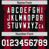 Custom Black Crimson Personalized Razr Stripe Graffiti Pattern Authentic Football Jersey