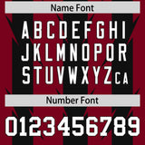 Custom Crimson Black Personalized Razr Stripe Graffiti Pattern Authentic Football Jersey