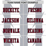 Custom White Gray Personalized Razr Stripe Graffiti Pattern Authentic Football Jersey