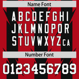 Custom Red Black Personalized Razr Stripe Graffiti Pattern Authentic Football Jersey