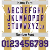 Custom White Old Gold Personalized Razr Stripe Graffiti Pattern Authentic Football Jersey