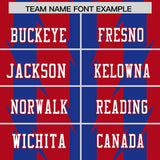 Custom Red Royal Personalized Razr Stripe Graffiti Pattern Authentic Football Jersey