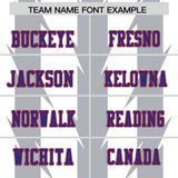 Custom White Gray Personalized Razr Stripe Graffiti Pattern Authentic Football Jersey