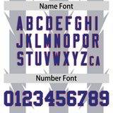 Custom White Gray Personalized Razr Stripe Graffiti Pattern Authentic Football Jersey