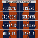 Custom Texas Orange Navy Personalized Razr Stripe Graffiti Pattern Authentic Football Jersey