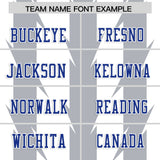 Custom White Gray Personalized Razr Stripe Graffiti Pattern Authentic Football Jersey