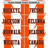 Custom White Orange Personalized Razr Stripe Graffiti Pattern Authentic Football Jersey
