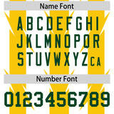 Custom White Gold Personalized Razr Stripe Graffiti Pattern Authentic Football Jersey