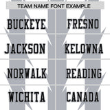 Custom White Gray Personalized Razr Stripe Graffiti Pattern Authentic Football Jersey