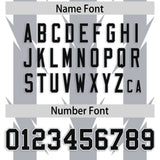 Custom White Gray Personalized Razr Stripe Graffiti Pattern Authentic Football Jersey