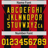 Custom Red Black Personalized Razr Stripe Graffiti Pattern Authentic Football Jersey