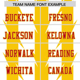 Custom White Gold Personalized Razr Stripe Graffiti Pattern Authentic Football Jersey