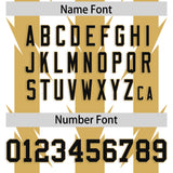 Custom White Old Gold Personalized Razr Stripe Graffiti Pattern Authentic Football Jersey