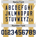 Custom White Old Gold Personalized Razr Stripe Graffiti Pattern Authentic Football Jersey
